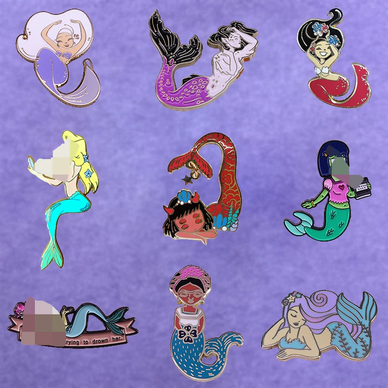 Mermaid Brooch Mythical Sea Princess Enamel Pin Fantasy Ocean Creatures Gorgeous Sirene Badge Ocean Themed Jewelry
Mermaid Brooch Mythical Sea Princess Enamel Pin Fantasy Ocean Creatures Gorgeous Sirene Badge Ocean Themed Jewelry