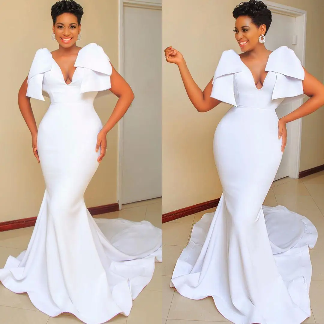 V-neck Mermaid Wedding Dresses 2021 Plus Size Arabic Aso Ebi Cheap Bridal Dresses Satin Simple Wedding Gowns
V-neck Mermaid Wedding Dresses 2021 Plus Size Arabic Aso Ebi Cheap Bridal Dresses Satin Simple Wedding Gowns