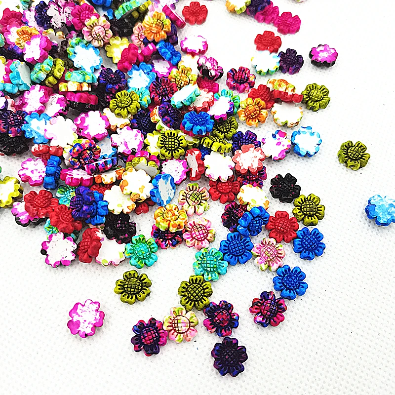 100 Pieces Of 10mm Sunflower Multicolor Resin Flower Decoration Crafts Flat Back Cabochon Decorative Scrapbook DIY Accessories
100 Pieces Of 10mm Sunflower Multicolor Resin Flower Decoration Crafts Flat Back Cabochon Decorative Scrapbook DIY Accessories