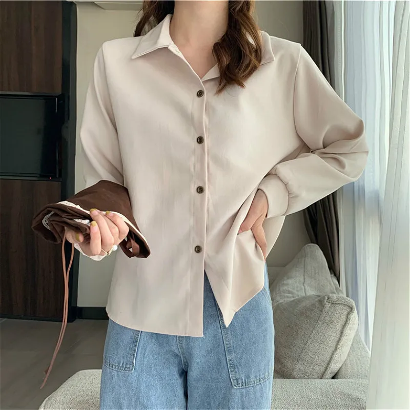 Shirts Women Long Sleeve Causal Spring 5 Colors Slim New Sweet All-match Korean Style Blusas Feminine Harajuku Popular Students
Shirts Women Long Sleeve Causal Spring 5 Colors Slim New Sweet All-match Korean Style Blusas Feminine Harajuku Popular Students