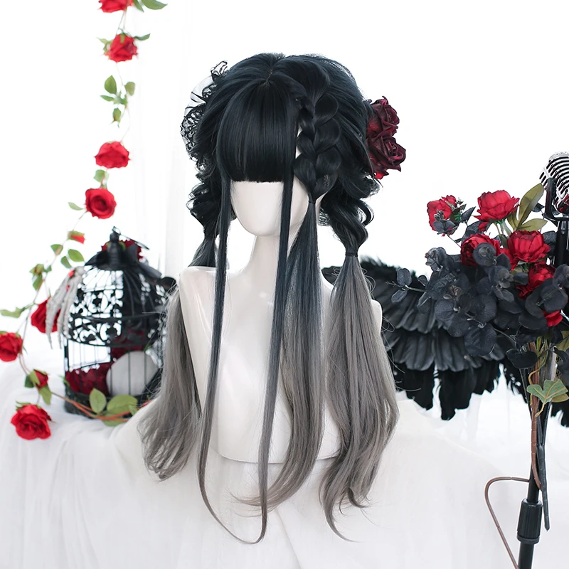 LM Cute Lolita Long Black Bangs Mixed Ash Hair Party Ombre Straight Synthetic Heat Resistant Cosplay Wig
LM Cute Lolita Long Black Bangs Mixed Ash Hair Party Ombre Straight Synthetic Heat Resistant Cosplay Wig