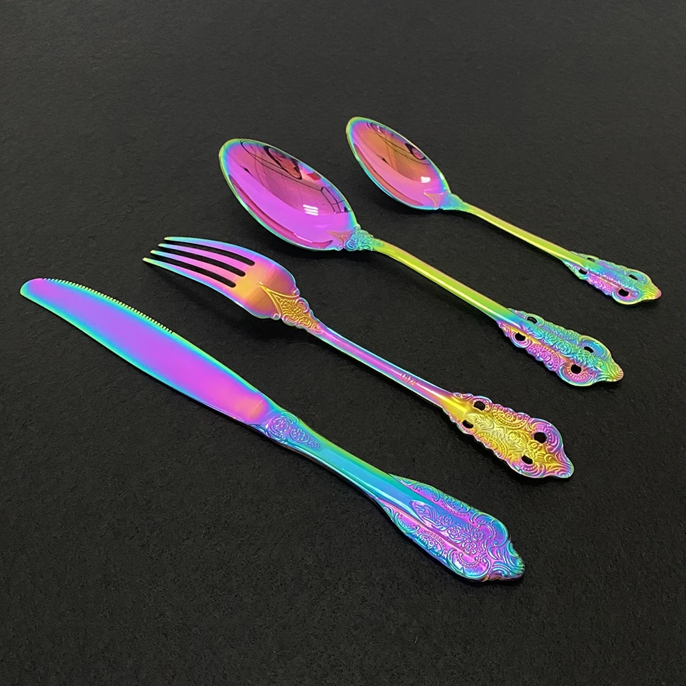 16Piece Rose Gold Dinnerware Set Wedding Rosy Travel Cutlery Set Stainless Steel Copper Dinner Knife Fork Scoop Silverware 
16Piece Rose Gold Dinnerware Set Wedding Rosy Travel Cutlery Set Stainless Steel Copper Dinner Knife Fork Scoop Silverware