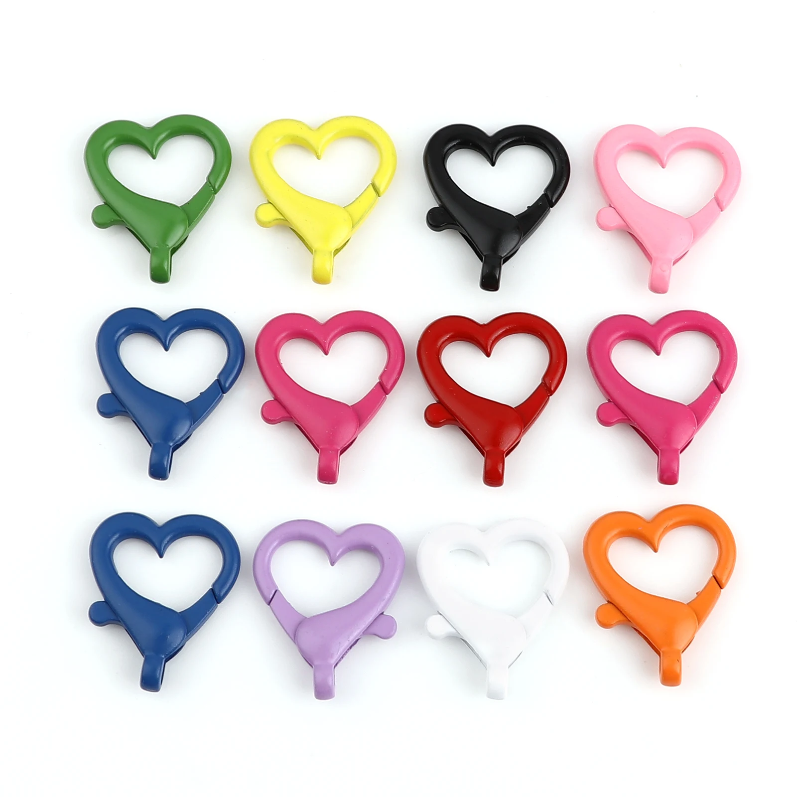 

DoreenBeads Iron Alloy Keychain At Random Color Heart Handmade Lobster Clasp DIY Keyring Jewelry Findings 26mm x 22mm, 10PCs
