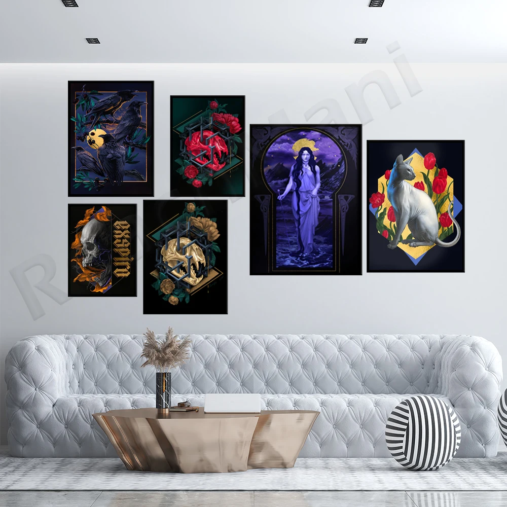 Mystic Wall Art prints / Moon and Stars Goddesses/ Art Nouveau/ Art Deco/ Witchy Goth gift/ Celestial Wall Decor
Mystic Wall Art prints / Moon and Stars Goddesses/ Art Nouveau/ Art Deco/ Witchy Goth gift/ Celestial Wall Decor