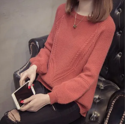 Autumn new style fashion simple temperament pullover knitted sweater women White
Autumn new style fashion simple temperament pullover knitted sweater women White