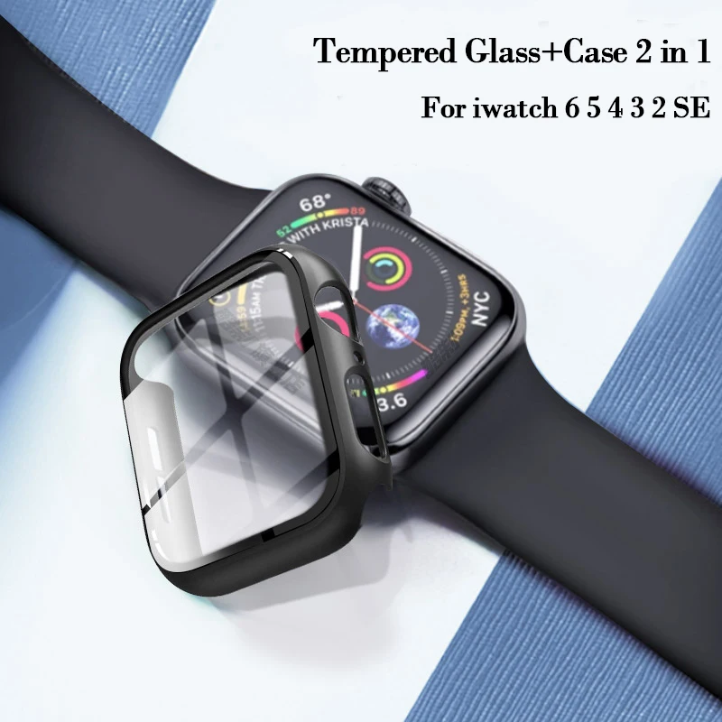 Glass+case For Apple Watch serie 6 5 4 3 SE 44mm 40mm iWatch Case 42mm 38mm bumper Screen Protector+cover apple watch Accessorie
Glass+case For Apple Watch serie 6 5 4 3 SE 44mm 40mm iWatch Case 42mm 38mm bumper Screen Protector+cover apple watch Accessorie