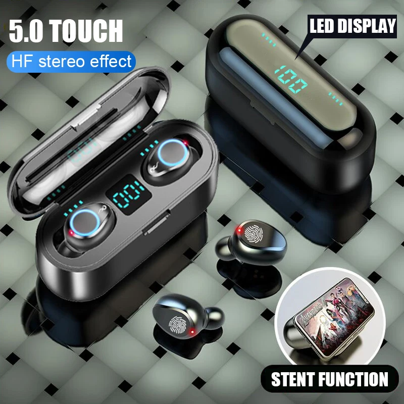 Wireless Earphones TWS Bluetooth Headset Earphone SportsWaterproof Stereo In-Ear Earbuds Noise Cancellation Reduction with Mic
Wireless Earphones TWS Bluetooth Headset Earphone SportsWaterproof Stereo In-Ear Earbuds Noise Cancellation Reduction with Mic