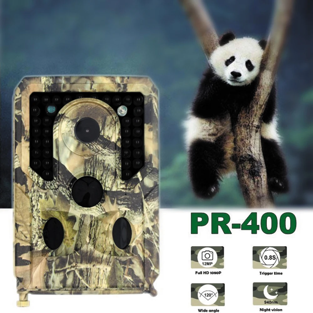 PR-400 Trail Camera 12MP 1080P 34pcs Infrared LEDs 940nm Hunting Camera IP56 Waterproof 120 Degree Angle Wild Camera Equipment
PR-400 Trail Camera 12MP 1080P 34pcs Infrared LEDs 940nm Hunting Camera IP56 Waterproof 120 Degree Angle Wild Camera Equipment