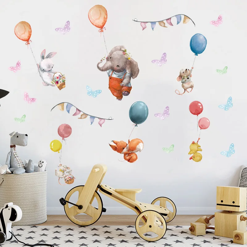 Elephant Rabbit Animal Balloon Children's Room Wall Stickers Living Room Bedroom Background Decoration Detachable Wallpaper PVC
Elephant Rabbit Animal Balloon Children's Room Wall Stickers Living Room Bedroom Background Decoration Detachable Wallpaper PVC