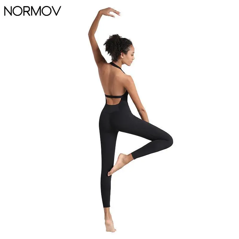 NORMOV Elastic Naked-Feel Women Jumpsuit Backless Sexy Slim Yoga Sets Fitness Sleeveless Sportswear Suit One Piece Yoga Sets
NORMOV Elastic Naked-Feel Women Jumpsuit Backless Sexy Slim Yoga Sets Fitness Sleeveless Sportswear Suit One Piece Yoga Sets