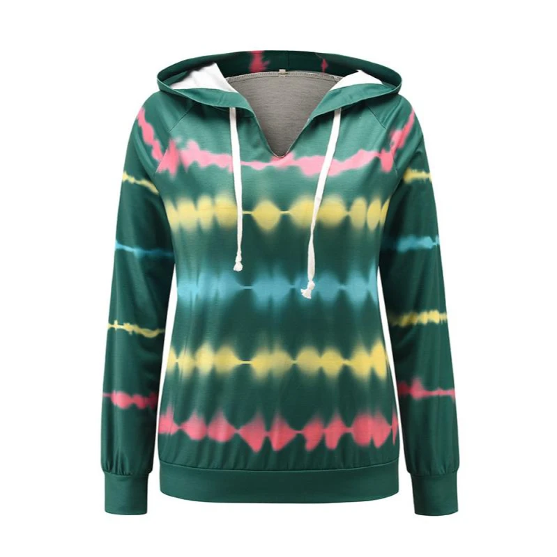 Women's sweatshirt tie-dye heartbeat printing hooded sweater top autumn and winter all-match casual loose top
Women's sweatshirt tie-dye heartbeat printing hooded sweater top autumn and winter all-match casual loose top