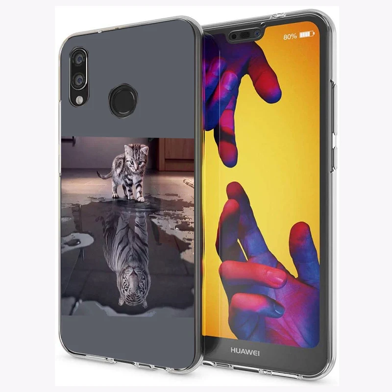 Чехол для телефона Huawei P20 Lite/Nova 3E Прозрачный мягкий силиконовый пылезащитный