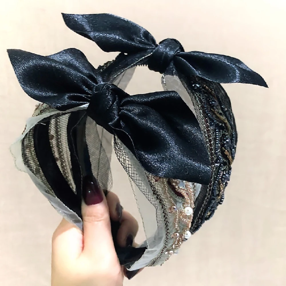 Crystal Hair Accessories Spring Autumn Women Bow Hairbands Head Wrap Korean Turban Headband Hair Bands Girls
Crystal Hair Accessories Spring Autumn Women Bow Hairbands Head Wrap Korean Turban Headband Hair Bands Girls
