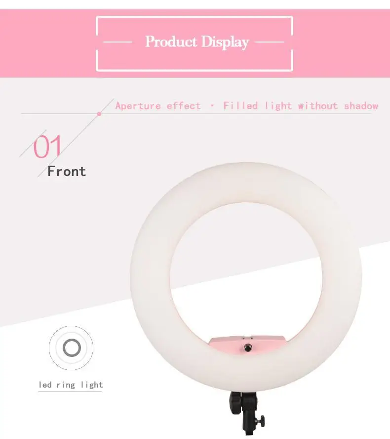 Brand Yidoblo FD-480II pink Bi-color Photo Studio Ring Light LED Video Light Lamp Photographic Lighting 96W 5500K 480LED Lights
Brand Yidoblo FD-480II pink Bi-color Photo Studio Ring Light LED Video Light Lamp Photographic Lighting 96W 5500K 480LED Lights