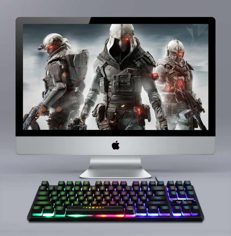 Luminous Wired Gaming Keyboard Mechanical 87-key Keyboards USB Keycaps Keyboard Waterproof Computer Game Teclado Gamer Mecanico
Luminous Wired Gaming Keyboard Mechanical 87-key Keyboards USB Keycaps Keyboard Waterproof Computer Game Teclado Gamer Mecanico