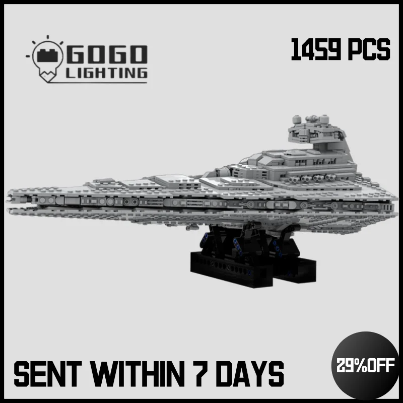MOC Star Space Wars 1459pcs ImperialING Star-Destroyer Model Technical Building Blocks Bricks Star Series Wars Kids Toys Gifts
MOC Star Space Wars 1459pcs ImperialING Star-Destroyer Model Technical Building Blocks Bricks Star Series Wars Kids Toys Gifts