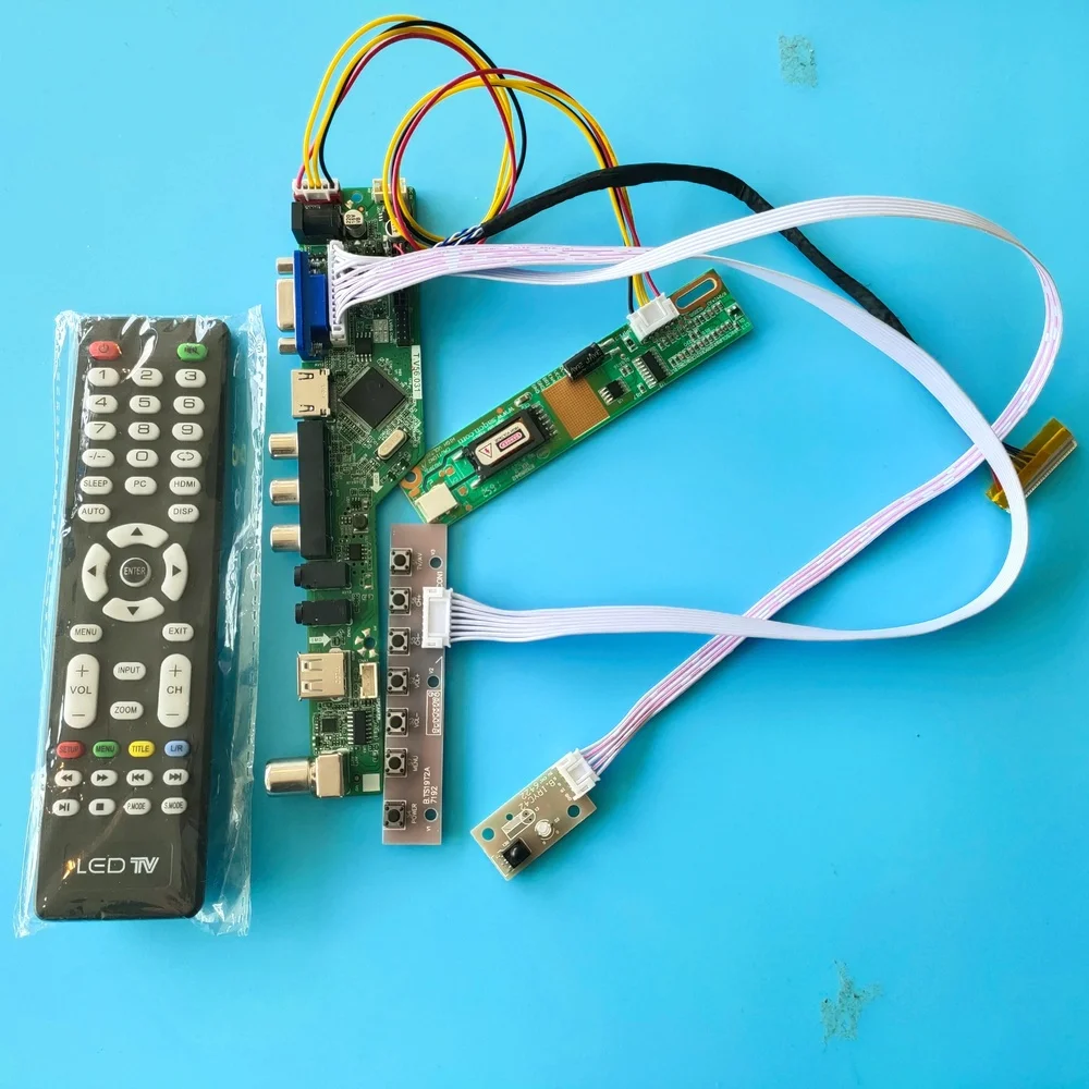 For LP154WX4 1280X800 15.4" Controller driver Board TV VGA LCD LED AUDIO AV 1 CCFL lamps kit USB display
For LP154WX4 1280X800 15.4" Controller driver Board TV VGA LCD LED AUDIO AV 1 CCFL lamps kit USB display