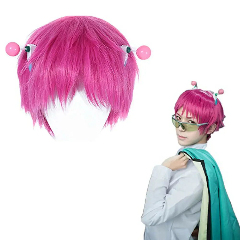 

Парик для косплея XCOSER Saiki Kusuo no sai-nan, косплей с короткими розовыми волосами, Аниме Костюм, реквизит, наряд для мужчин и мальчиков