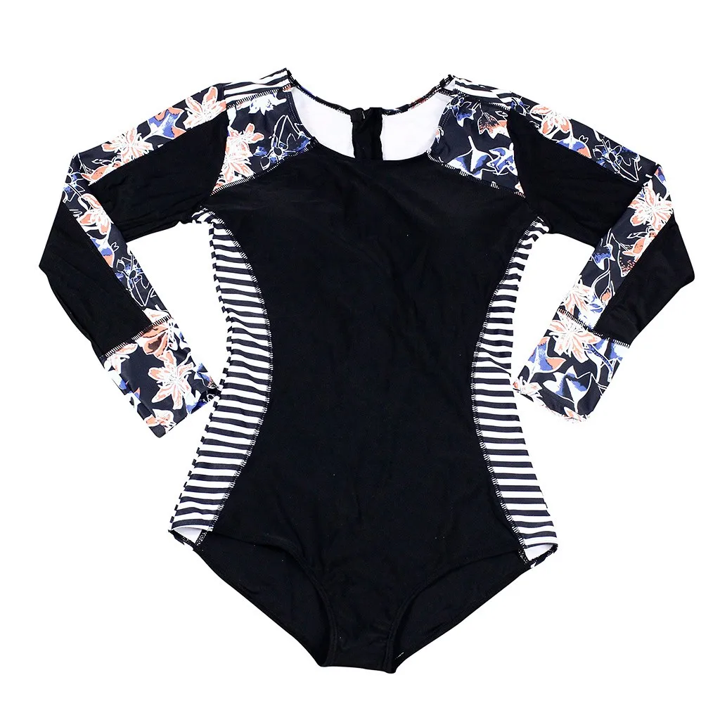 Women Summer Surf Beach Splice Long Sleeve Swimwear Beachwear Siamese Swimsuit
Women Summer Surf Beach Splice Long Sleeve Swimwear Beachwear Siamese Swimsuit