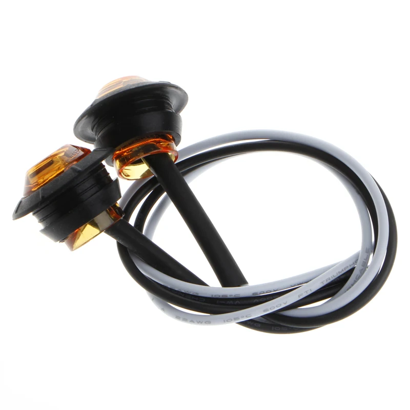 2021 New 2X Mini Amber 3/4" Round Side 3 LED Marker Trailer Car Bullet Light Waterproof
2021 New 2X Mini Amber 3/4" Round Side 3 LED Marker Trailer Car Bullet Light Waterproof