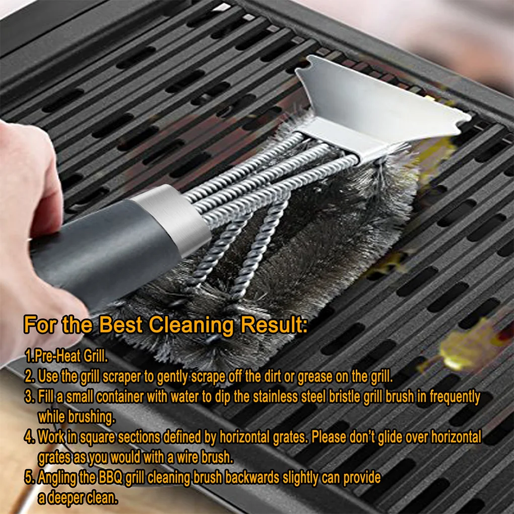 3-heads BBQ Plate Cleaning Brush Scraper Stainless Steel Grill Oven Barbeque Grille Tray Wire Brush deal Barbecue Accessories
3-heads BBQ Plate Cleaning Brush Scraper Stainless Steel Grill Oven Barbeque Grille Tray Wire Brush deal Barbecue Accessories