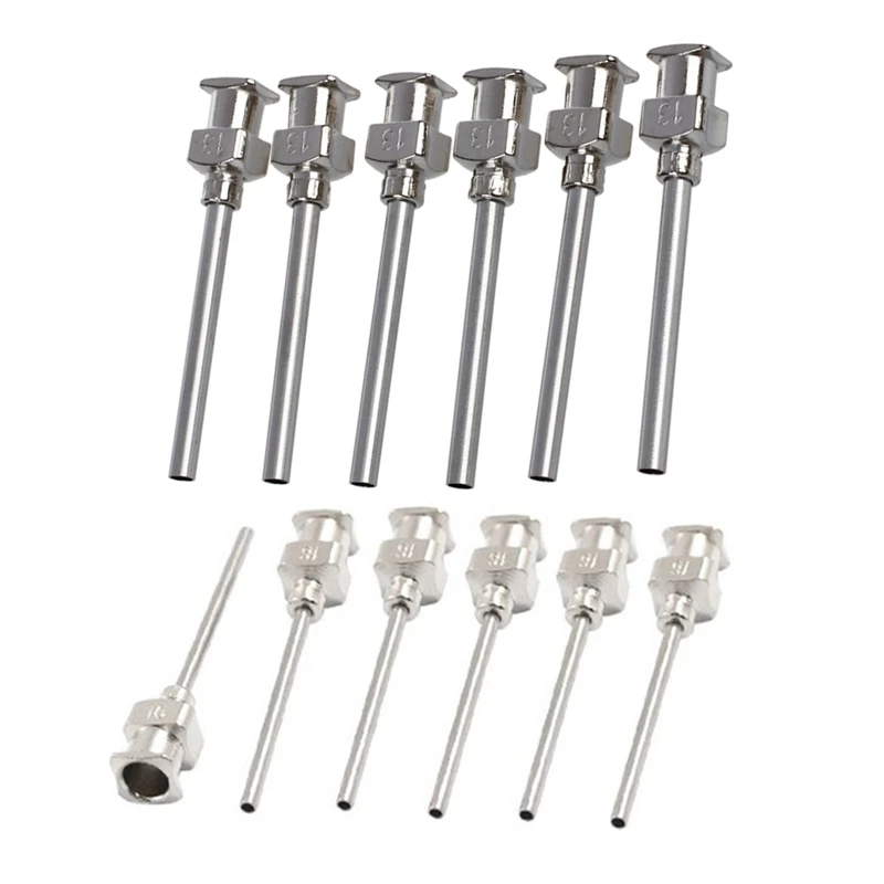 12Pcs Stainless Steel Luer Lock Industrial Liquid Dispensing Needle Tip, 1 Inch Length - 6Pcs 13 Gauge, 1.81Mm ID X 2.26Mm OD &
12Pcs Stainless Steel Luer Lock Industrial Liquid Dispensing Needle Tip, 1 Inch Length - 6Pcs 13 Gauge, 1.81Mm ID X 2.26Mm OD &
