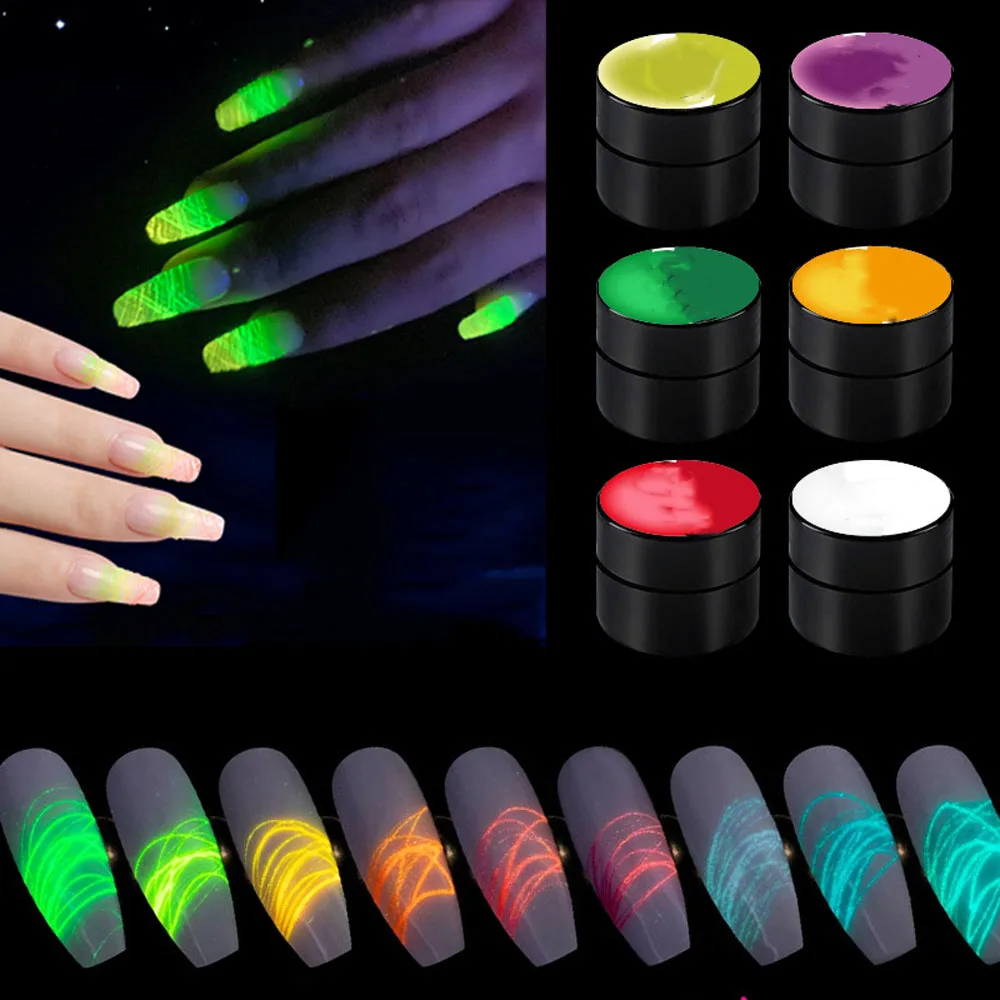 6 цветов/набор светящийся гель для ногтей флуоресцентный неоновый дизайн для ногтей Рисование тянущийся шелк густой гель лак светится в тем...
6 цветов/набор светящийся гель для ногтей флуоресцентный неоновый дизайн для ногтей Рисование тянущийся шелк густой гель лак светится в тем...