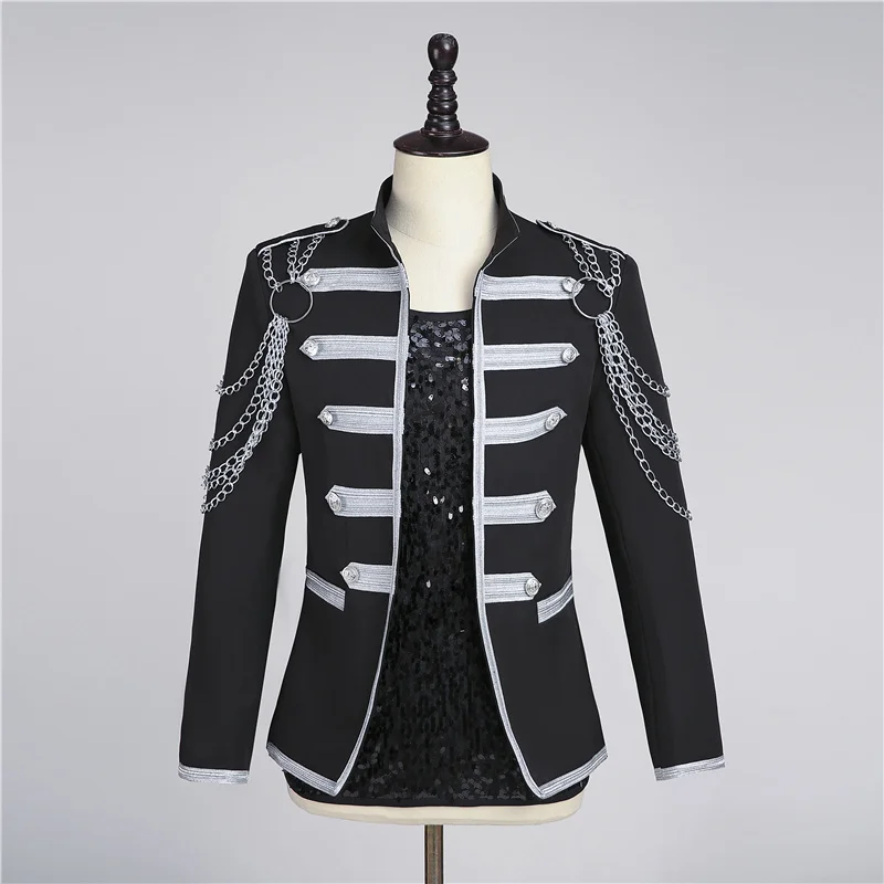 2021 Tide brand stage personality chain suit male singer plus size magician palace style suit costume
2021 Tide brand stage personality chain suit male singer plus size magician palace style suit costume