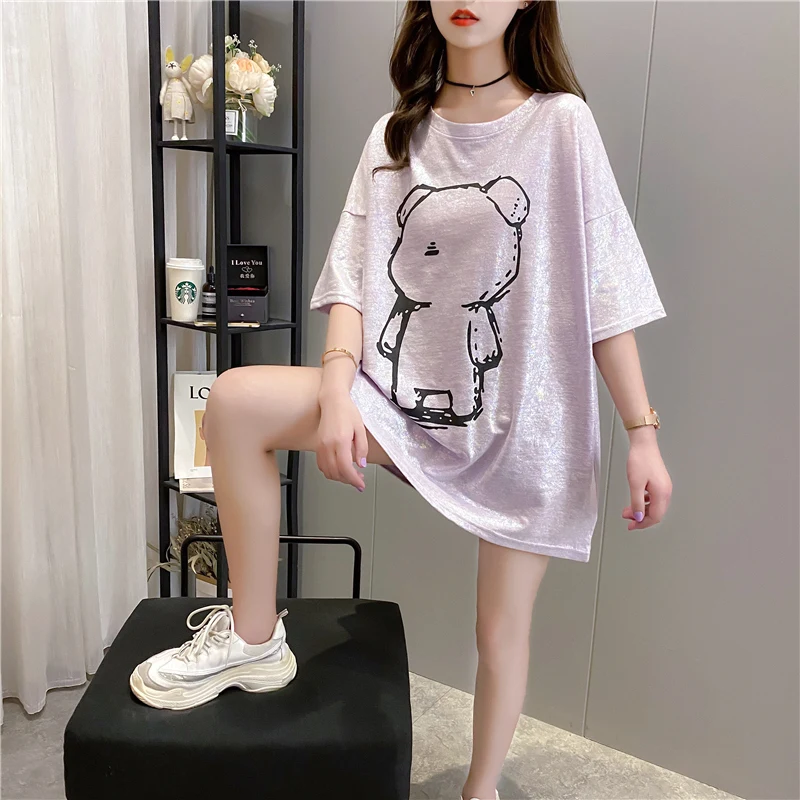Kawaii Casual Korean Style Loose Short-Sleeved T-Shirt Women Fashion Cute Printing Oversized Top Summer Sports T-Shirt
Kawaii Casual Korean Style Loose Short-Sleeved T-Shirt Women Fashion Cute Printing Oversized Top Summer Sports T-Shirt
