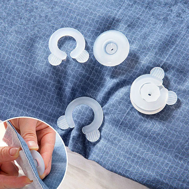 Bedsheet cover fastener anti-run Angle fastener household bedsheet quilt holder transparent anti-slip quilt clasp
Bedsheet cover fastener anti-run Angle fastener household bedsheet quilt holder transparent anti-slip quilt clasp