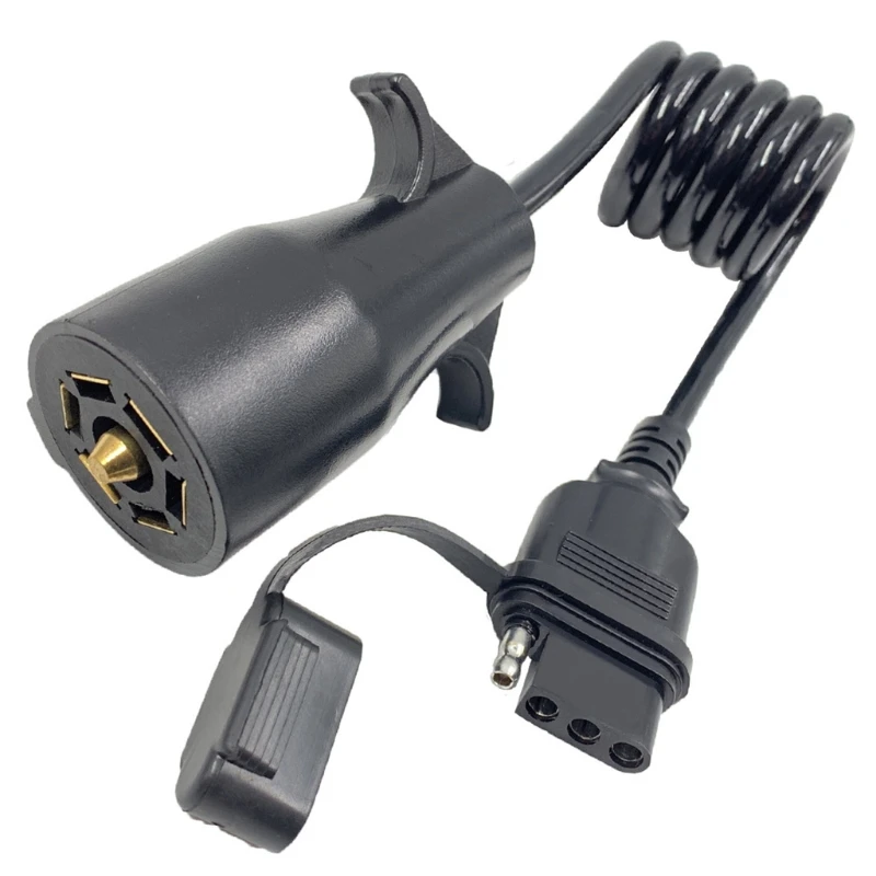 Trailer Connector 7 Pin to 4Pin Stretchable Extension Cable with Dust Cover Plug T3EF
Trailer Connector 7 Pin to 4Pin Stretchable Extension Cable with Dust Cover Plug T3EF