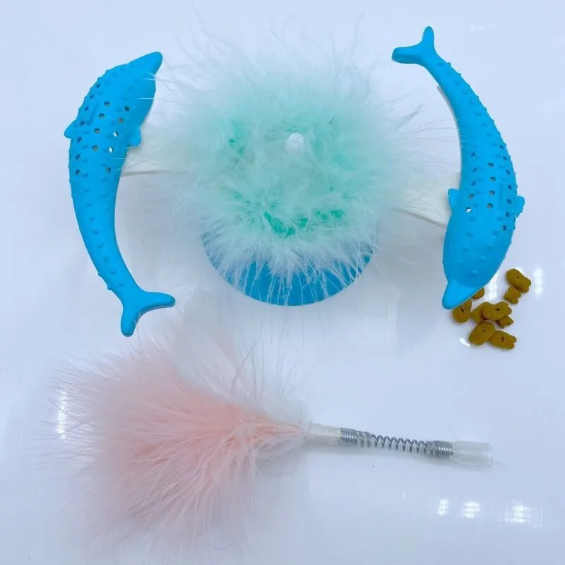 Creative Funny Cat Windmill Stick leaking rotating windmill suction cup base with feathers soft bumps easy for cats to tickle
Creative Funny Cat Windmill Stick leaking rotating windmill suction cup base with feathers soft bumps easy for cats to tickle