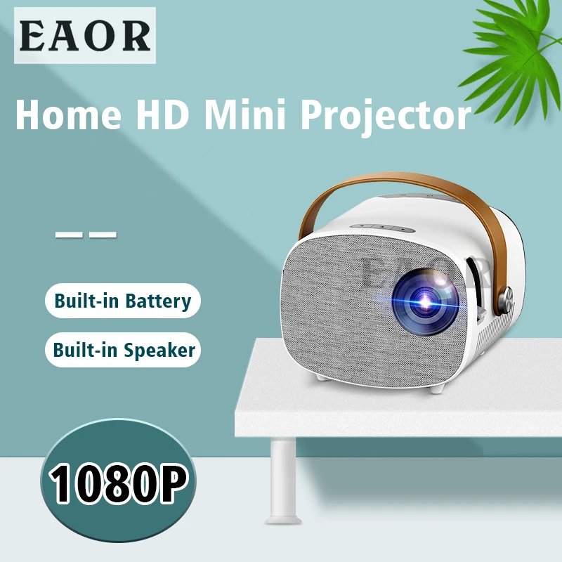 EAOR YG230 Portable Mini Projector Rechargeable Home Theater Built-in Speaker HD 1080P 1000 Lumens Children Projector LED Beamer
EAOR YG230 Portable Mini Projector Rechargeable Home Theater Built-in Speaker HD 1080P 1000 Lumens Children Projector LED Beamer