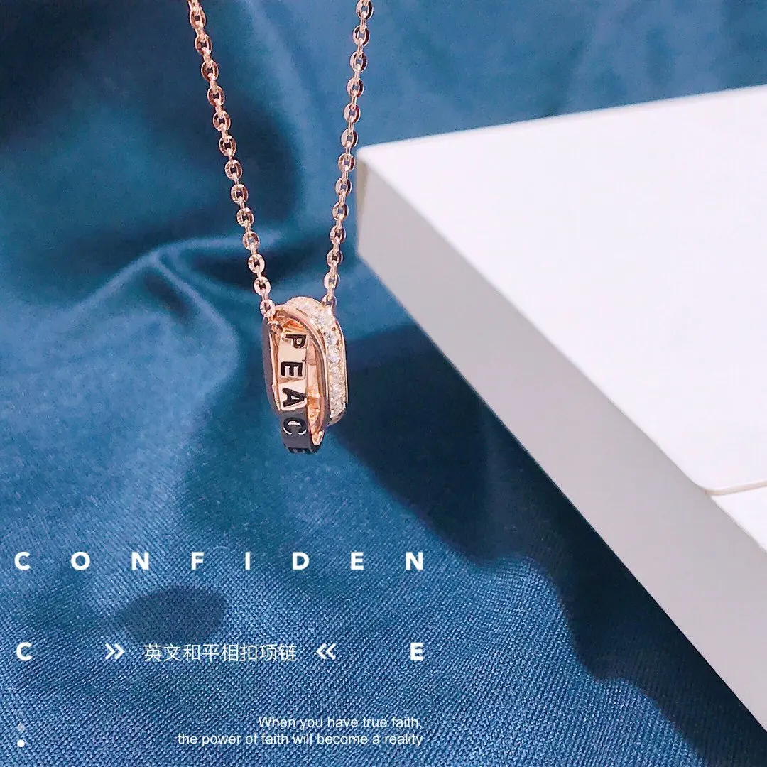 925 sterling silver necklace PEACE rose gold diamond necklace Unisex jewelry gemstone necklace fine jewelry Hiphop Rock
925 sterling silver necklace PEACE rose gold diamond necklace Unisex jewelry gemstone necklace fine jewelry Hiphop Rock