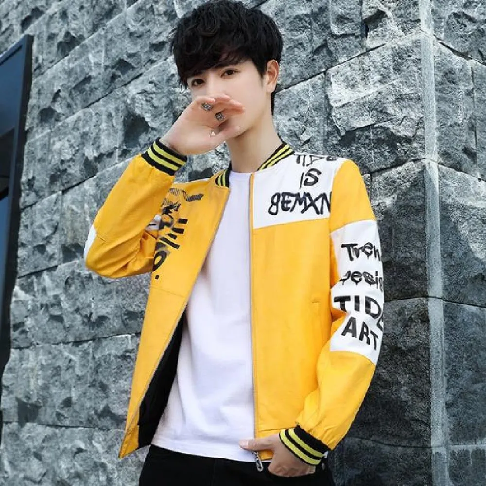 Men's Fashion Jacket New Popular Logo Slim PU Leather Jacket Streetwear Handsome Hombre Coat Fitness Sports Training Jacket
Men's Fashion Jacket New Popular Logo Slim PU Leather Jacket Streetwear Handsome Hombre Coat Fitness Sports Training Jacket