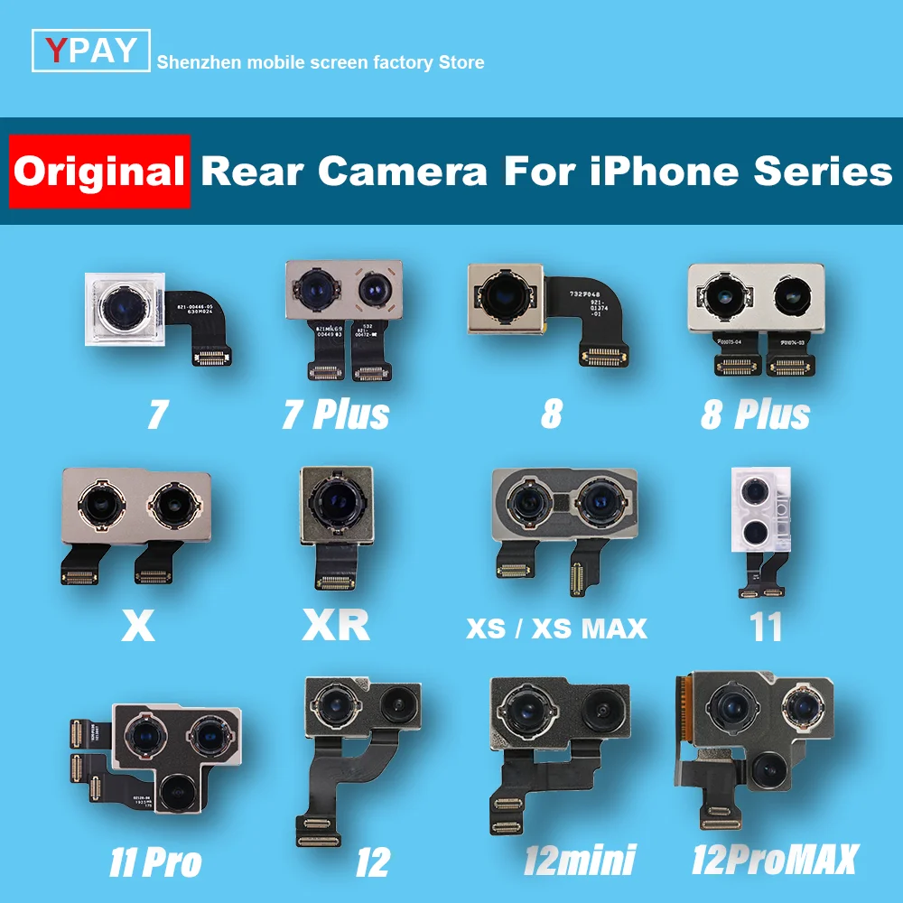Оригинальная задняя камера для iphone 7 8 x xr xs max 11pro 12 pro большая гибкий Сменный кабель