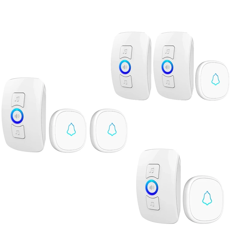 Wireless Doorbell White Color Home Security Welcome System Waterproof Press Button Doorbell Kit EU Plug
Wireless Doorbell White Color Home Security Welcome System Waterproof Press Button Doorbell Kit EU Plug