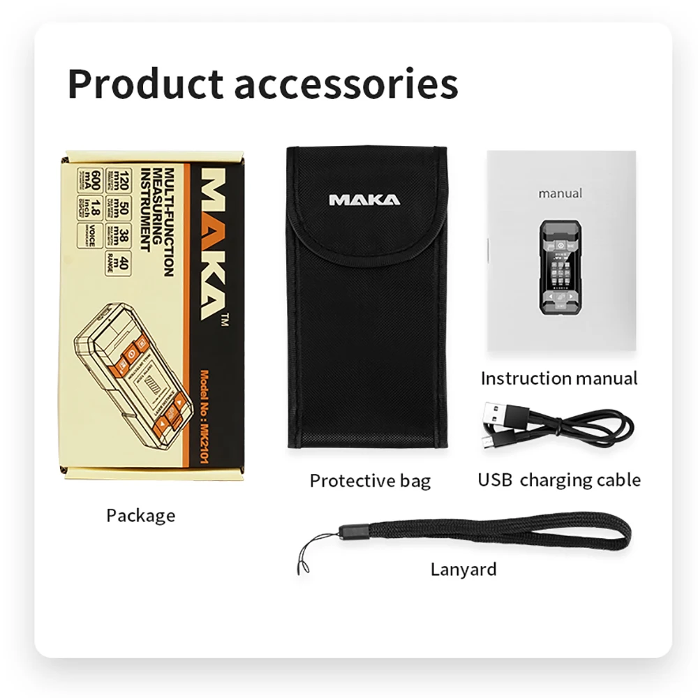 Wall Scanner Professional Metal Detector Laser Distance Meter AC Wiring Detector Wire Copper Stud Finder 1.8 Inch LCD Display
Wall Scanner Professional Metal Detector Laser Distance Meter AC Wiring Detector Wire Copper Stud Finder 1.8 Inch LCD Display