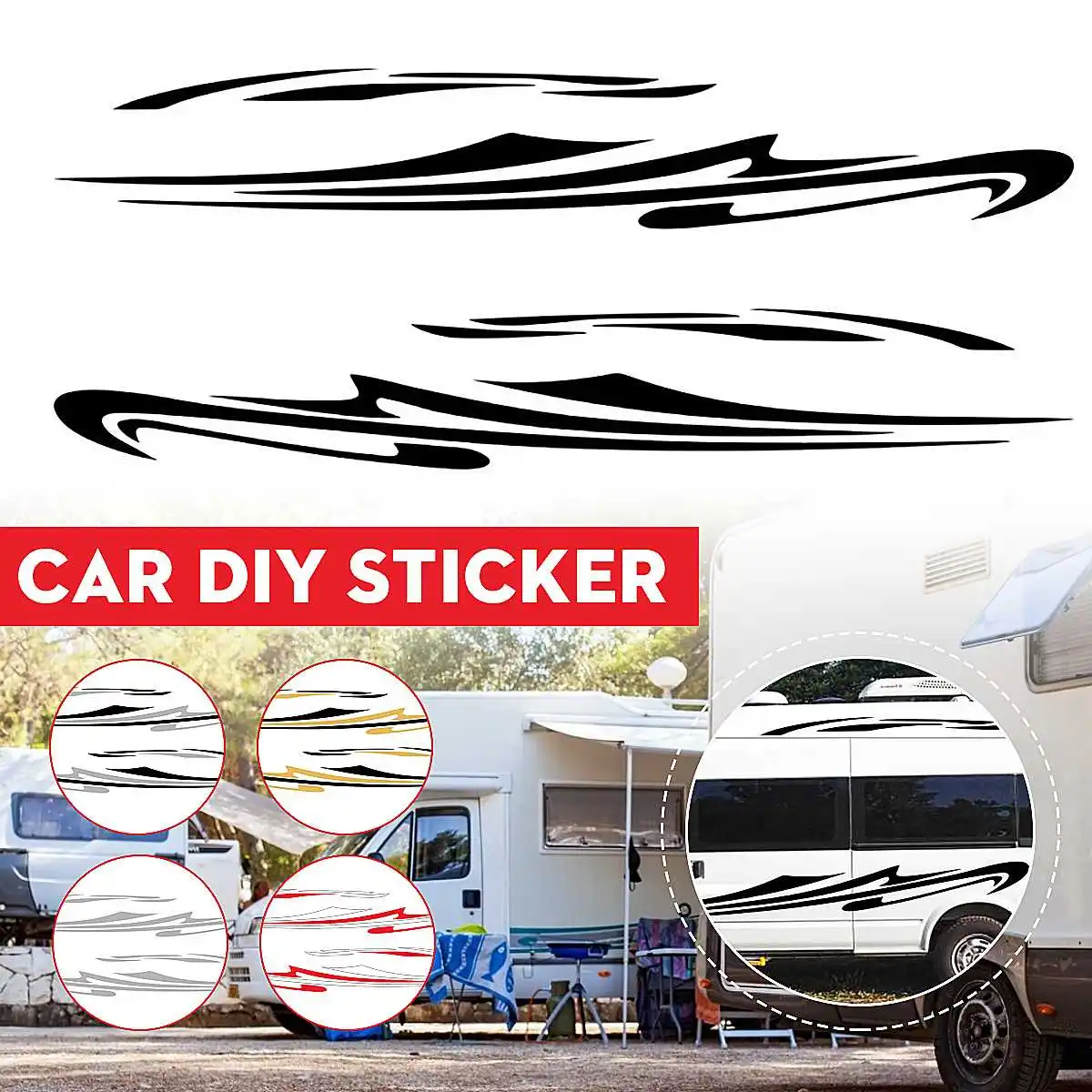 Car Side Stripes RV Motorhome Long Stripes Graphics Sticker DIY Decals For Mercedes Sprinter for VW T4 T5 T6 Camper Van
Car Side Stripes RV Motorhome Long Stripes Graphics Sticker DIY Decals For Mercedes Sprinter for VW T4 T5 T6 Camper Van