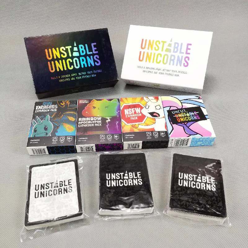 Unstable Unicorns Base & Expansion Card Games Board Game For Friends Gathering Strategic Solitaire-game For Adults And Teenagers
Unstable Unicorns Base & Expansion Card Games Board Game For Friends Gathering Strategic Solitaire-game For Adults And Teenagers