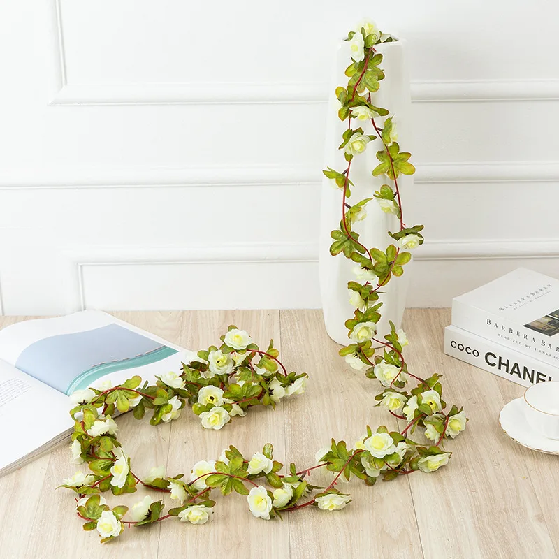 2.2M Artificial rose flowers rattan autumn Small Peony String decor silk fake garland for wedding home hotel Garden Decoration
2.2M Artificial rose flowers rattan autumn Small Peony String decor silk fake garland for wedding home hotel Garden Decoration