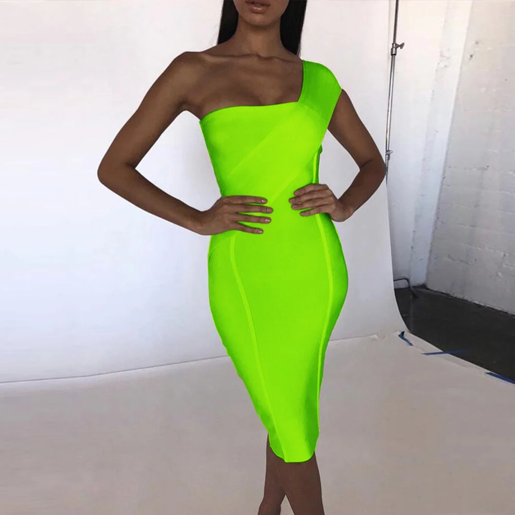 Bandage Dress for Women 2021 Summer Neon Green Bandage Dress Bodycon Summer Women One Shoulder Sexy Club Party Dress
Bandage Dress for Women 2021 Summer Neon Green Bandage Dress Bodycon Summer Women One Shoulder Sexy Club Party Dress