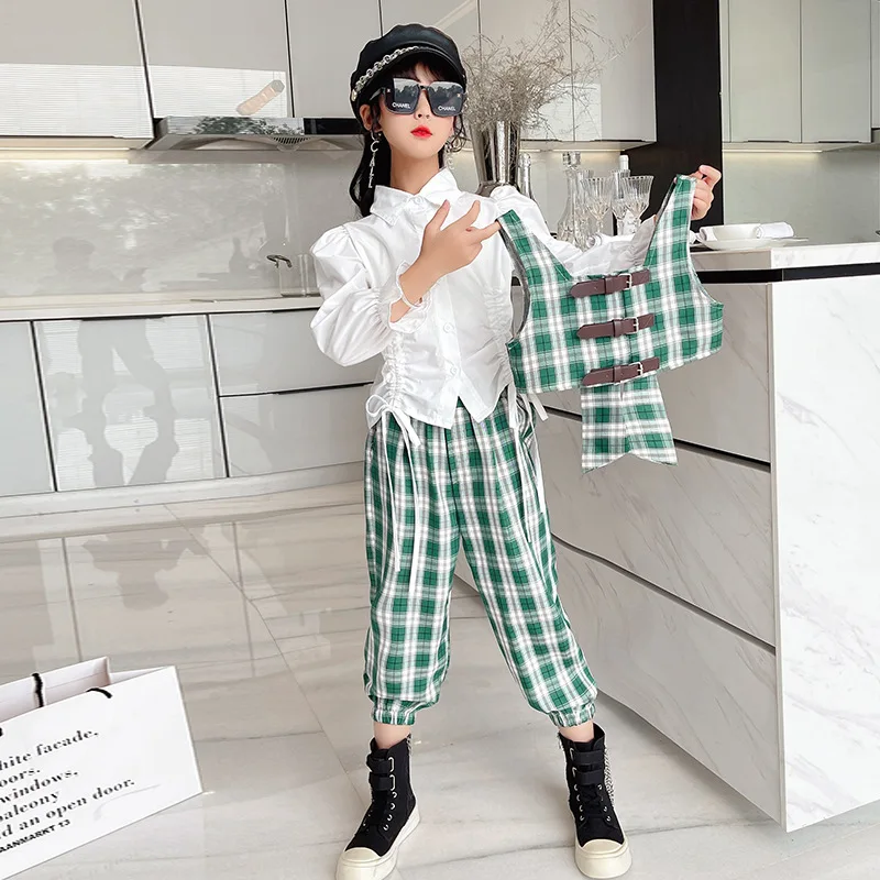 Teen Girls Clothing Sets 2021 Autumn Bow Plaid Vest Shirts Pants 3pcs Suit for Girls Clothes Fashion Kids Costume 6 8 10 Years
Teen Girls Clothing Sets 2021 Autumn Bow Plaid Vest Shirts Pants 3pcs Suit for Girls Clothes Fashion Kids Costume 6 8 10 Years