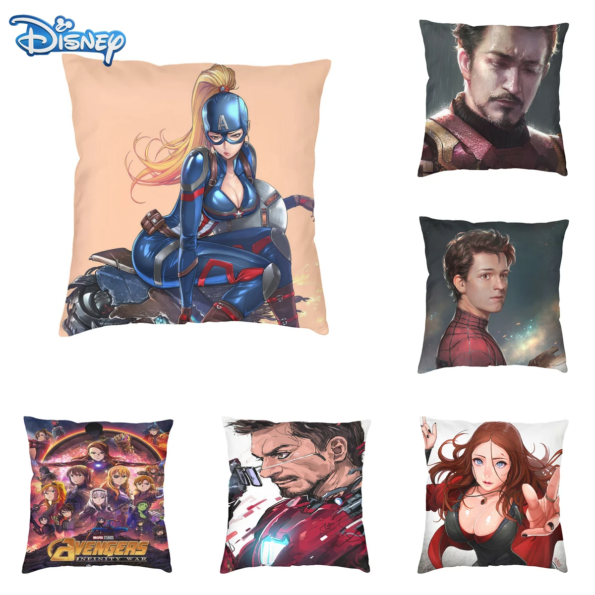 Disney Pillowcase 45x45 cm Spiderman,Captain America,hulk,iron Man Pillow Case Cartoon Anime The Avengers Figure Printing
Disney Pillowcase 45x45 cm Spiderman,Captain America,hulk,iron Man Pillow Case Cartoon Anime The Avengers Figure Printing