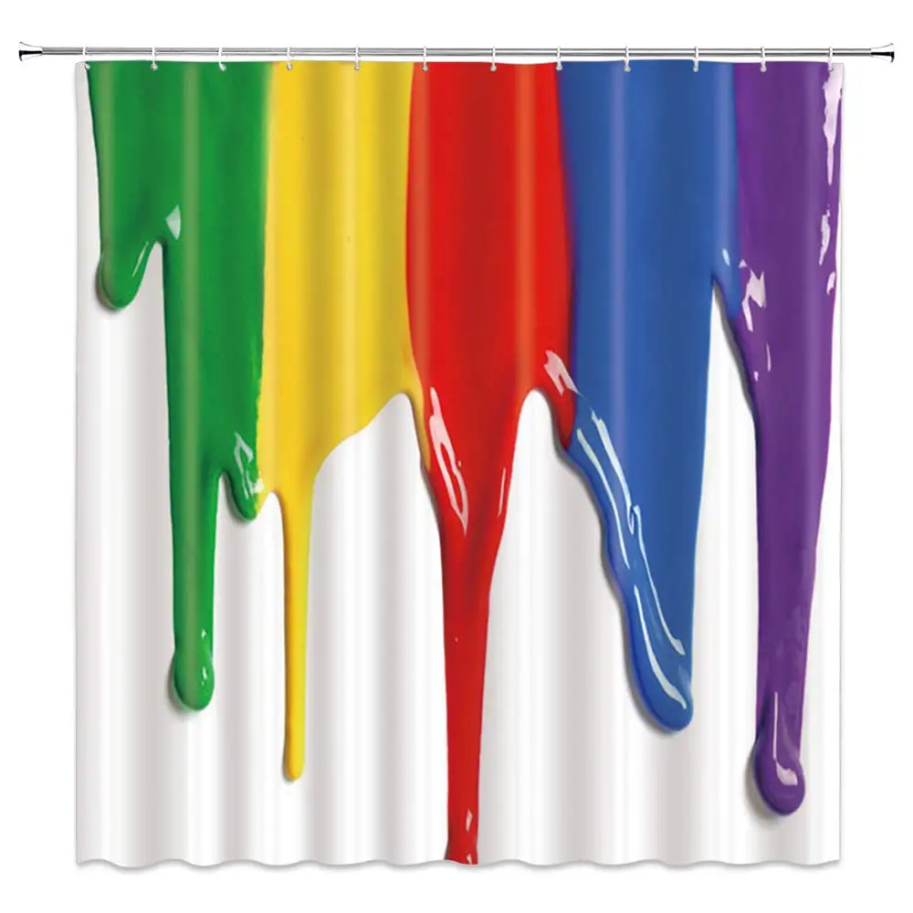 Colorful Paint Shower Curtain Bright Green Yellow Red Blue Purple White Waterproof Curtains Home Bathroom Decor Fashion Screen
Colorful Paint Shower Curtain Bright Green Yellow Red Blue Purple White Waterproof Curtains Home Bathroom Decor Fashion Screen