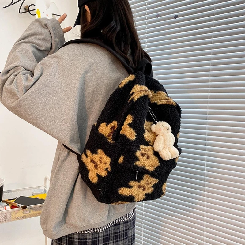 Cute Cartoon Plush Bear Backpacks Women Casual Daily Wear Large Capacity Pack School Bag Outdoor Traveling Personality Fashion
Cute Cartoon Plush Bear Backpacks Women Casual Daily Wear Large Capacity Pack School Bag Outdoor Traveling Personality Fashion