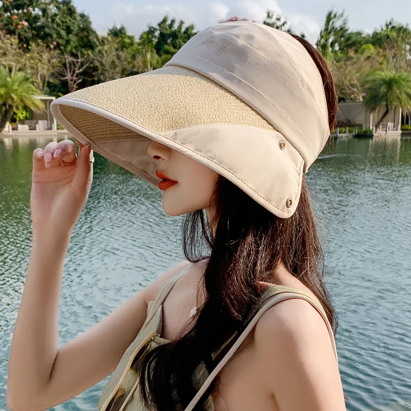 COKK Summer Hat Women Outdoor Sunscreen Foldable Big Wide Empty Top Sunshade Floppy Sun Hat Female Visor Beach Travel Gorro New
COKK Summer Hat Women Outdoor Sunscreen Foldable Big Wide Empty Top Sunshade Floppy Sun Hat Female Visor Beach Travel Gorro New