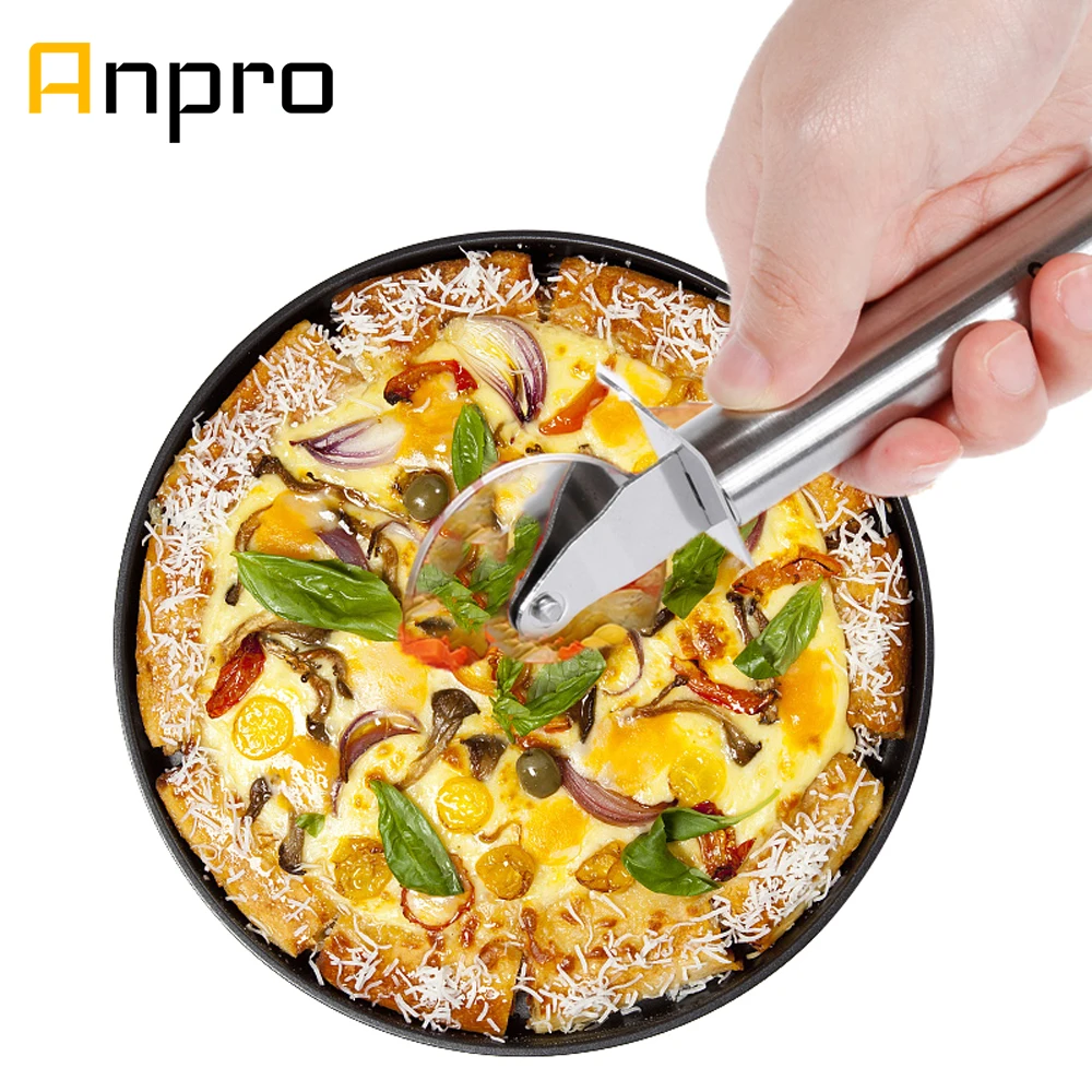 Резчик для пиццы Anpro 1 шт. ролик из нержавеющей стали нож острый резак