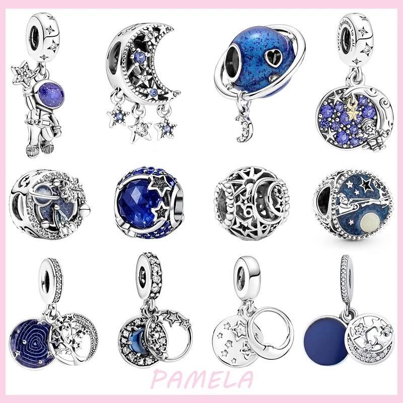 PAMELA 925 Sterling Silver Astronaut Moon Galaxy Charms Christmas Gift Beads DIY For Original Pandora Bracelet Jewelry For Women
PAMELA 925 Sterling Silver Astronaut Moon Galaxy Charms Christmas Gift Beads DIY For Original Pandora Bracelet Jewelry For Women
