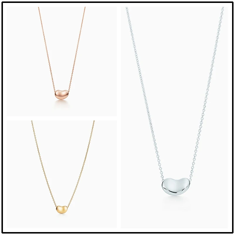 Sterling Silver 925 Classic Fashion Rose Gold Gold Silver Lady Bean Necklace Jewelry Holiday Gift
Sterling Silver 925 Classic Fashion Rose Gold Gold Silver Lady Bean Necklace Jewelry Holiday Gift